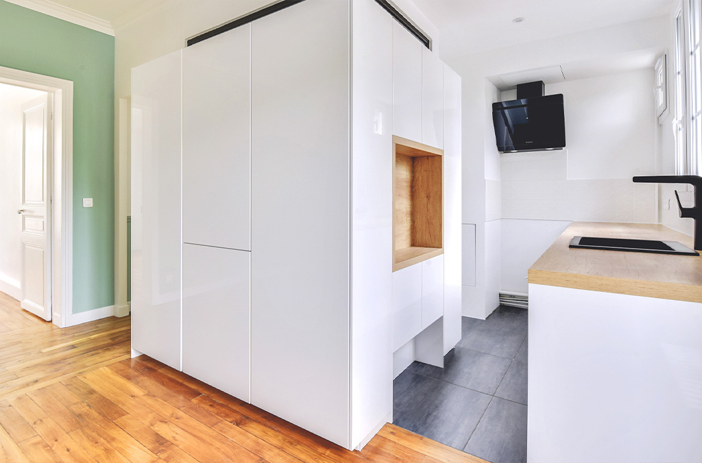 Rénovation complète d’un appartement haussmannien de 50 m²